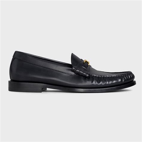 celine luco triomphe loafer in polished calfskin|celine triomphe luco.